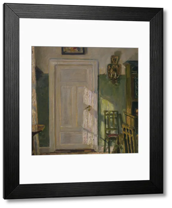 Framed Print : The Dining Room, 1919. Creator: Justus Lundegard Framed Print : The Dining Room, 1919. Creator: Justus Lundegard