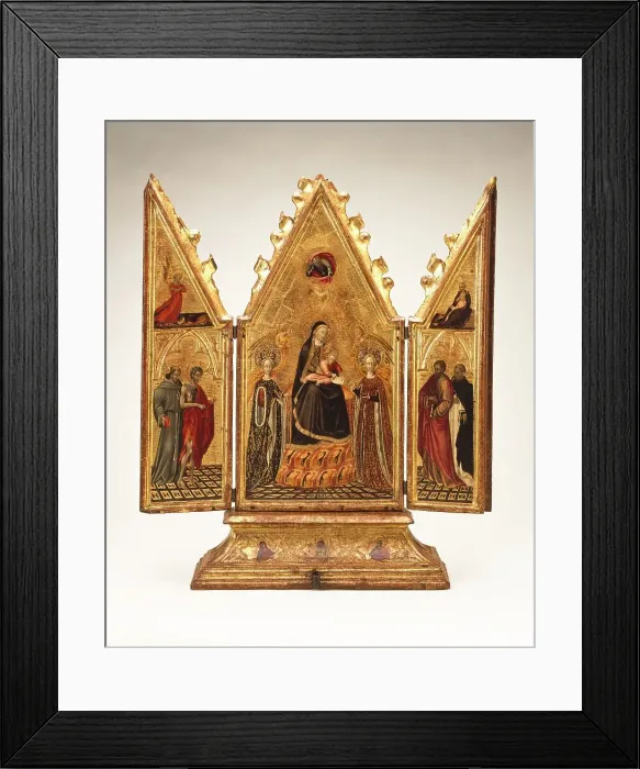 Framed Print : The Virgin and Child with Saints and the Annunciation (image 1 of 14), between c.1427 and c.1430. Creator: Giovanni di Paolo Framed Print : The Virgin and Child with Saints and the Annunciation (image 1 of 14), between c.1427 and c.1430. Creator: Giovanni di Paolo
