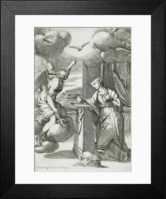 Framed Print : The Annunciation, between c1645 and c1650. Creator: Carlo Maratti Framed Print : The Annunciation, between c1645 and c1650. Creator: Carlo Maratti