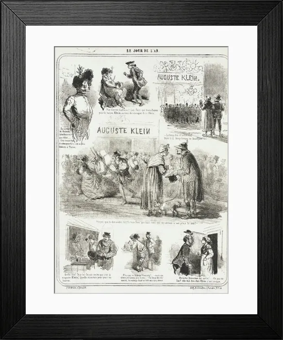 Framed Print : Auguste Klein -Le jour de l'an, 1867. Creator: Cham Framed Print : Auguste Klein -Le jour de l'an, 1867. Creator: Cham