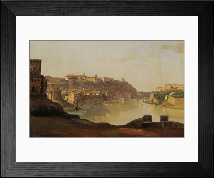 Framed Print : View over the Tiber to the Aventine, Rome, c1820. Creator: Gustaf Soderberg Framed Print : View over the Tiber to the Aventine, Rome, c1820. Creator: Gustaf Soderberg