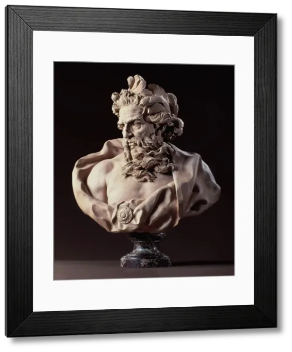 Framed Print : Bust of Neptune, between 1725 and 1727. Creator: Lambert-Sigisbert Adam Framed Print : Bust of Neptune, between 1725 and 1727. Creator: Lambert-Sigisbert Adam