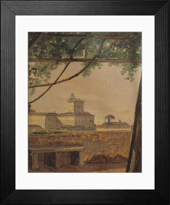 Framed Print : View to the Quirinal from the Villa Malta, Rome, mid 19th century. Creator: Gustaf Soderberg Framed Print : View to the Quirinal from the Villa Malta, Rome, mid 19th century. Creator: Gustaf Soderberg