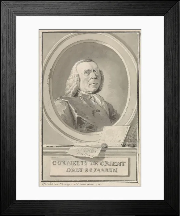 Framed Print : Portrait of Cornelis de Grient, 1775. Creator: Gerard van Nijmegen Framed Print : Portrait of Cornelis de Grient, 1775. Creator: Gerard van Nijmegen