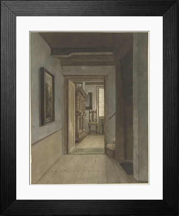 Framed Print : Indoors, 1786-1850. Creator: Gerrit Lamberts Framed Print : Indoors, 1786-1850. Creator: Gerrit Lamberts