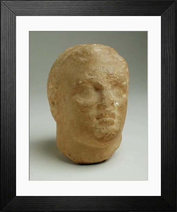 Framed Print : Head of a Man, Possibly Ptolemaic Period (305-31 BCE). Creator: Unknown Framed Print : Head of a Man, Possibly Ptolemaic Period (305-31 BCE). Creator: Unknown