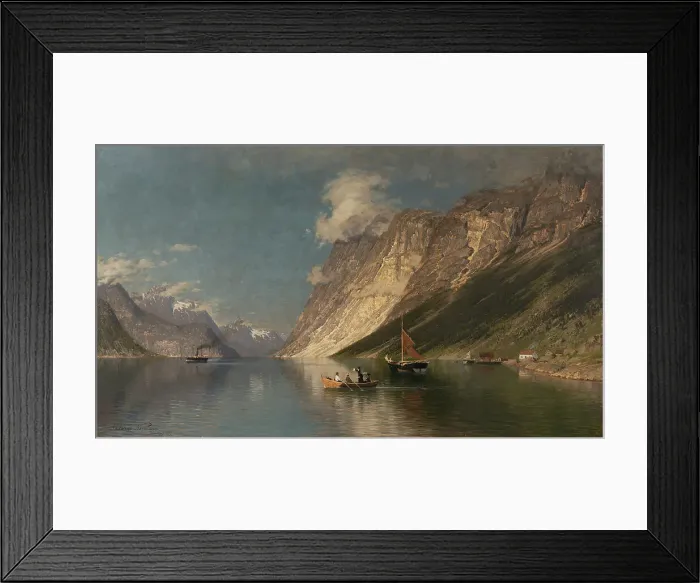 Framed Print : The Romsdal Fiord, 1877. Creator: Adelsteen Normann Framed Print : The Romsdal Fiord, 1877. Creator: Adelsteen Normann
