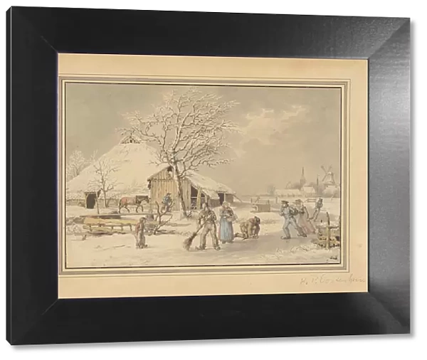 Winter landscape, 1794-1854. Creator: Haatje Peters Oosterhuts