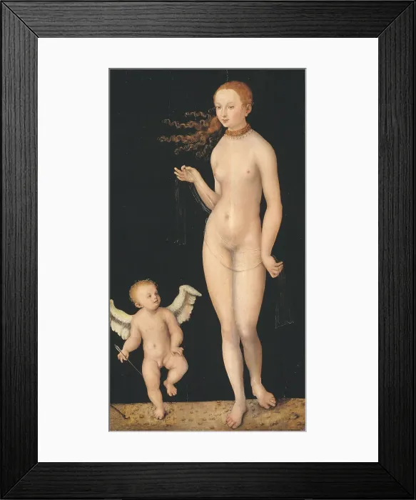 Framed Print : Venus and Cupid, early 16th century. Creator: Lucas Cranach the Elder Framed Print : Venus and Cupid, early 16th century. Creator: Lucas Cranach the Elder
