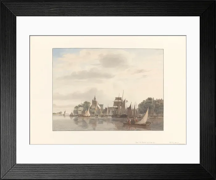 Framed Print : City on the water, 1845. Creator: Hendrik Abraham Klinkhamer Framed Print : City on the water, 1845. Creator: Hendrik Abraham Klinkhamer
