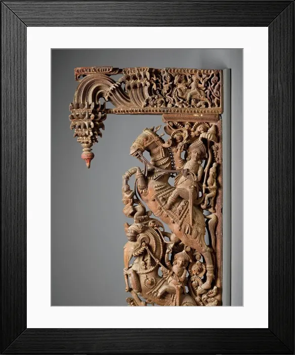 Framed Print : Architectural Section with Heroic Figures (image 3 of 4), 19th century. Creator: Unknown Framed Print : Architectural Section with Heroic Figures (image 3 of 4), 19th century. Creator: Unknown
