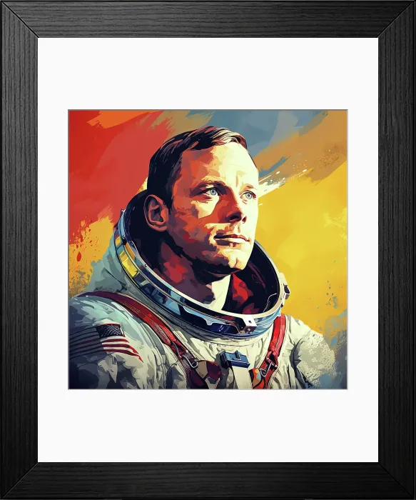 Framed Print : AI IMAGE - Portrait of Neil Armstrong, 1960s, (2023). Creator: Heritage Images Framed Print : AI IMAGE - Portrait of Neil Armstrong, 1960s, (2023). Creator: Heritage Images