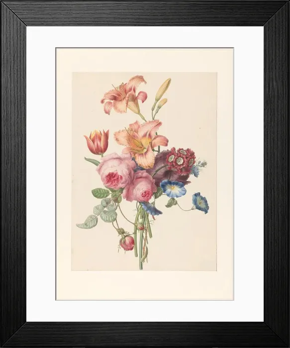 Framed Print : A Bouquet, c.1820. Creator: Henriëtte Geertruida Knip Framed Print : A Bouquet, c.1820. Creator: Henriëtte Geertruida Knip