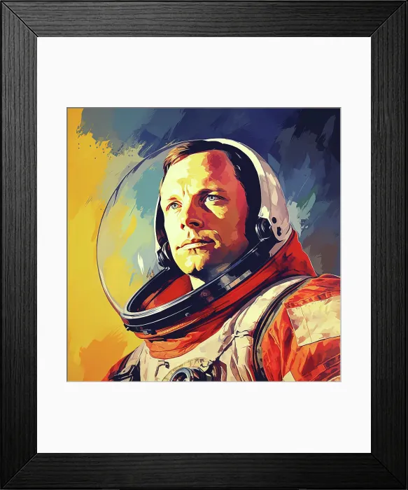 Framed Print : AI IMAGE - Portrait of Neil Armstrong, 1960s, (2023). Creator: Heritage Images Framed Print : AI IMAGE - Portrait of Neil Armstrong, 1960s, (2023). Creator: Heritage Images
