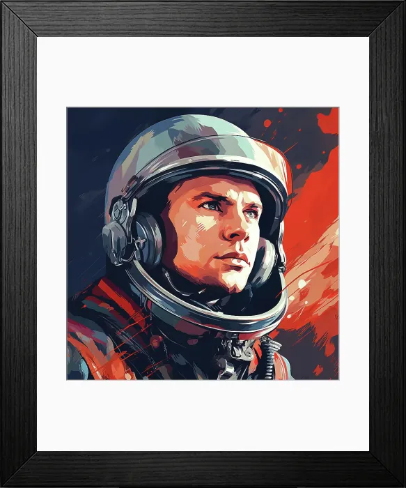 Framed Print : AI IMAGE - Portrait of Yuri Gagarin, 1960s, (2023). Creator: Heritage Images Framed Print : AI IMAGE - Portrait of Yuri Gagarin, 1960s, (2023). Creator: Heritage Images