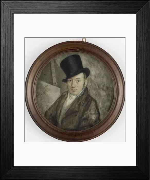Framed Print : Self portrait, 1786-1810. Creator: Hermanus Fock Framed Print : Self portrait, 1786-1810. Creator: Hermanus Fock