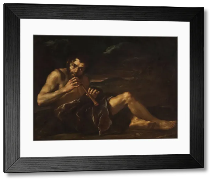 Framed Print : Shepherd Playing the Pipe. Creator: Unknown Framed Print : Shepherd Playing the Pipe. Creator: Unknown