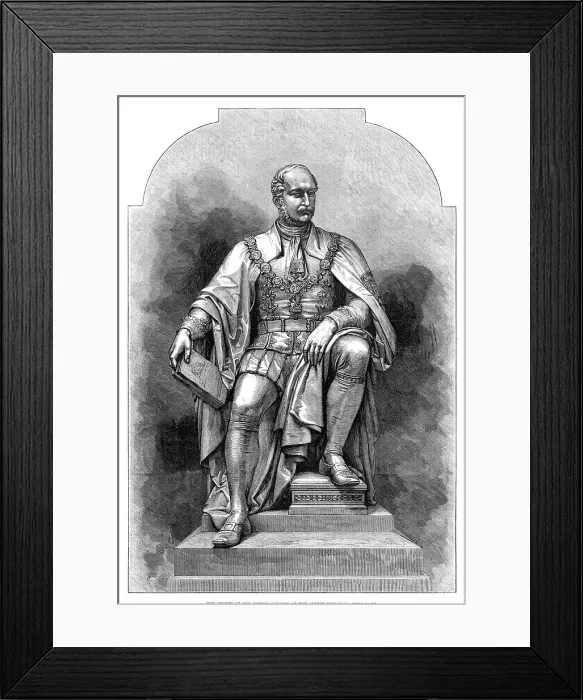 Framed Print : The Statue of the Prince Consort on the Albert Memorial, Hyde Park, 1876. Creator: Unknown Framed Print : The Statue of the Prince Consort on the Albert Memorial, Hyde Park, 1876. Creator: Unknown
