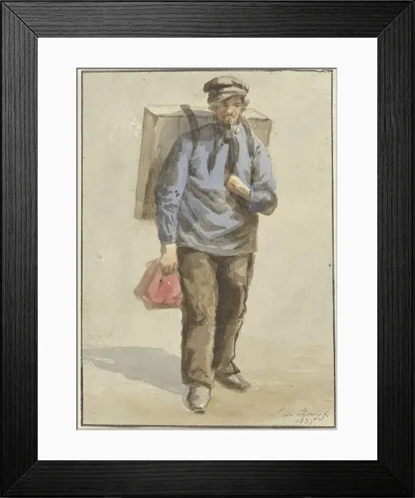 Framed Print : Portrait of Gerrit van Schoorl, 1837. Creator: J de Kruyff Framed Print : Portrait of Gerrit van Schoorl, 1837. Creator: J de Kruyff