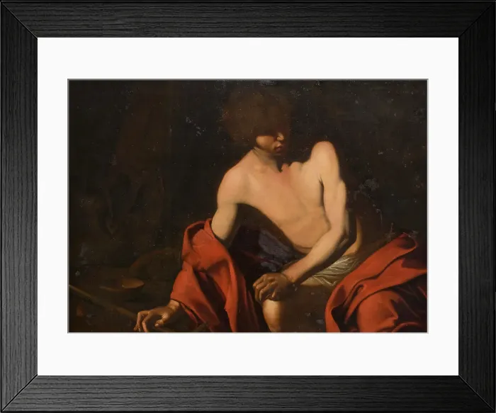Framed Print : St John the Baptist, early 17th century. Creator: Bartolomeo Manfredi Framed Print : St John the Baptist, early 17th century. Creator: Bartolomeo Manfredi