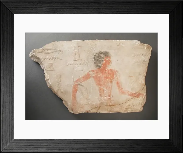 Framed Print : Relief Fragment, 5th Dynasty Old Kingdom, 2513-2506 BCE. Creator: Unknown Framed Print : Relief Fragment, 5th Dynasty Old Kingdom, 2513-2506 BCE. Creator: Unknown