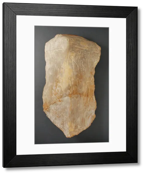 Framed Print : Corner of Block Statue of Hor, 22nd Dynasty, c883 - 835 BCE. Creator: Unknown Framed Print : Corner of Block Statue of Hor, 22nd Dynasty, c883 - 835 BCE. Creator: Unknown