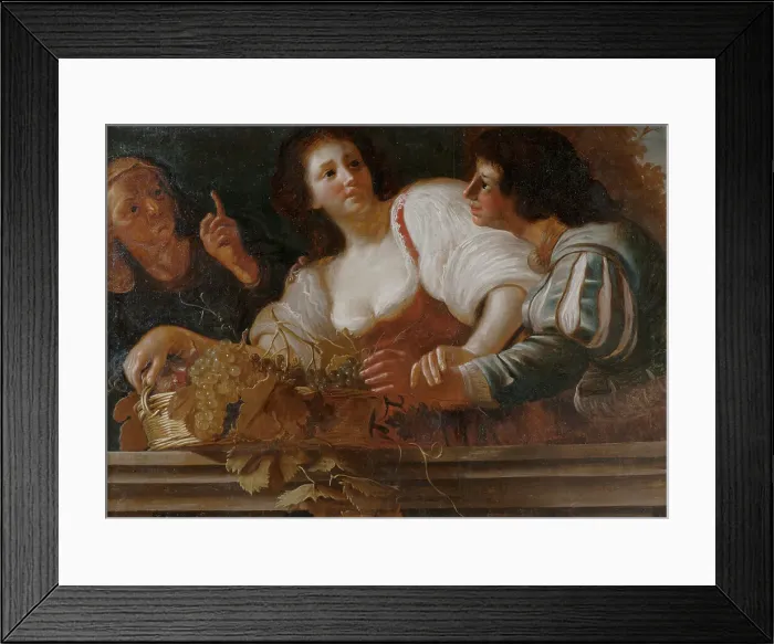 Framed Print : The Girl with Grapes. Creator: Unknown Framed Print : The Girl with Grapes. Creator: Unknown