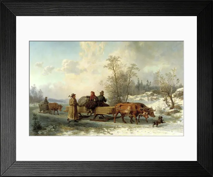 Framed Print : Peasants from Sorunda on their Way to Stockholm, 1862. Creator: Nils Andersson Framed Print : Peasants from Sorunda on their Way to Stockholm, 1862. Creator: Nils Andersson