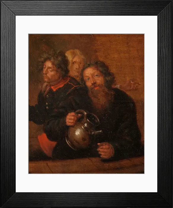 Framed Print : The Well-Master at Medevi and His Sons, 1850. Creator: Unknown Framed Print : The Well-Master at Medevi and His Sons, 1850. Creator: Unknown