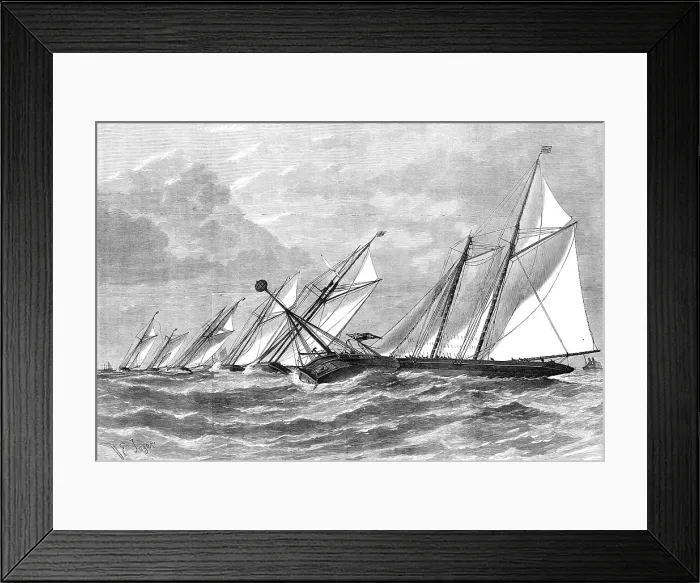 Framed Print : Schooner and Yawl Match of the Royal Thames Yacht Club last Saturday: the Pantomine... 1876. Creator: H. E. Tozer Framed Print : Schooner and Yawl Match of the Royal Thames Yacht Club last Saturday: the Pantomine... 1876. Creator: H. E. Tozer