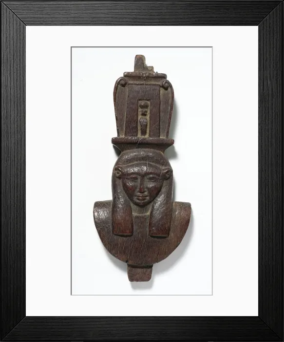 Framed Print : Head of Hathor, 16th Dynasty (c.1665-1600 BCE). Creator: Unknown Framed Print : Head of Hathor, 16th Dynasty (c.1665-1600 BCE). Creator: Unknown