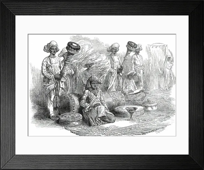 Framed Print : The Guicowar of Baroda, visited by the Prince of Wales, 1876. Creator: Unknown Framed Print : The Guicowar of Baroda, visited by the Prince of Wales, 1876. Creator: Unknown