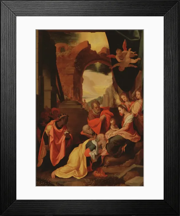 Framed Print : The Adoration of the Magi. Creator: Unknown Framed Print : The Adoration of the Magi. Creator: Unknown