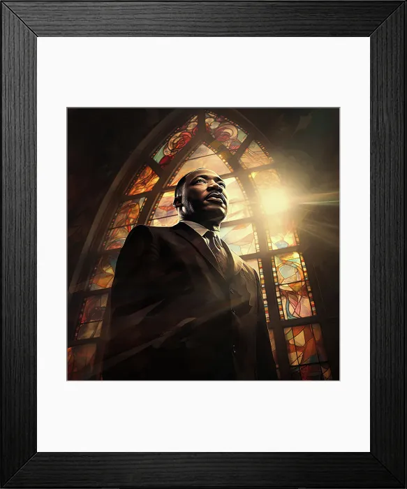 Framed Print : AI IMAGE - Portrait of Martin Luther King Jr, 1960s, 2023. Creator: Heritage Images Framed Print : AI IMAGE - Portrait of Martin Luther King Jr, 1960s, 2023. Creator: Heritage Images