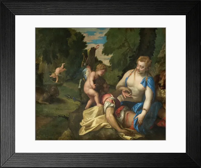 Framed Print : Venus Mourning Adonis, mid-late 16th century. Creator: Paolo Veronese Framed Print : Venus Mourning Adonis, mid-late 16th century. Creator: Paolo Veronese