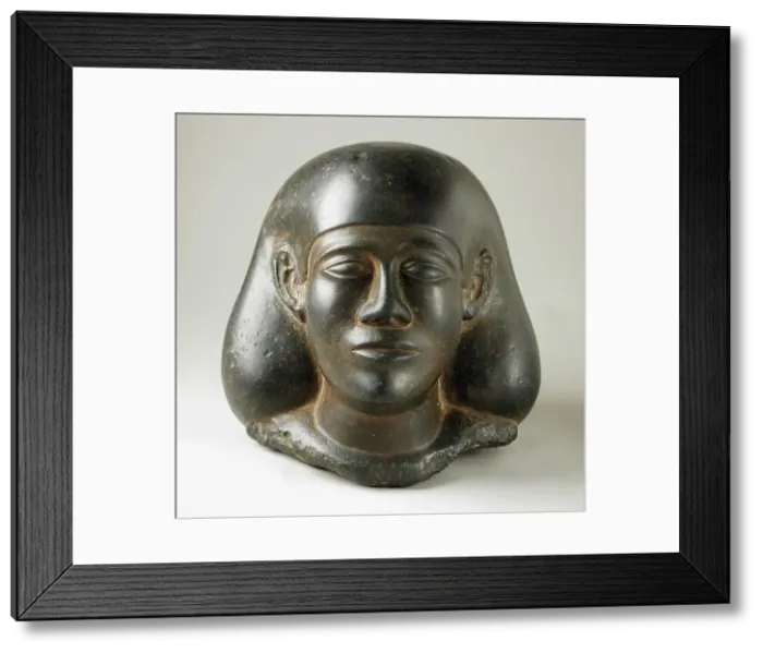 Framed Print : Head of a Man, 26th-30th Dynasty (664-343 BCE). Creator: Unknown Framed Print : Head of a Man, 26th-30th Dynasty (664-343 BCE). Creator: Unknown