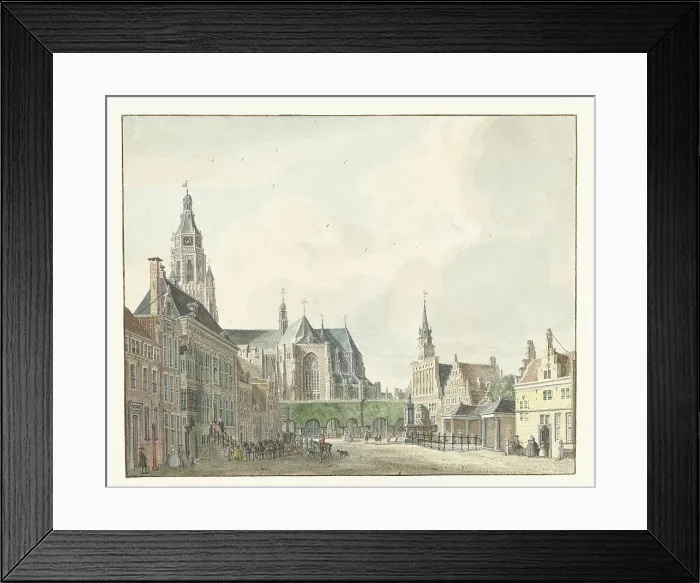 Framed Print : Market in Arnhem, 1741. Creator: Jan de Beyer Framed Print : Market in Arnhem, 1741. Creator: Jan de Beyer