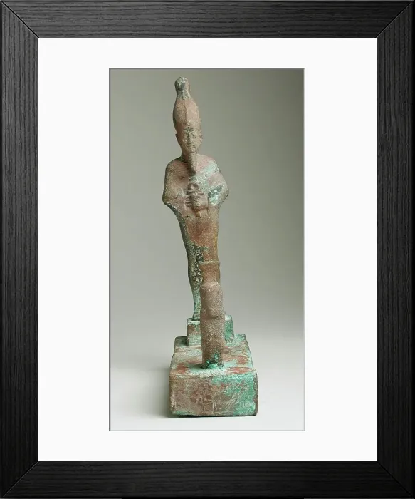 Framed Print : Group Figurine of Osiris Facing a Squatting Goddess (image 2 of 2), 26th-31st Dynasty (664-332 BCE). Creator: Unknown Framed Print : Group Figurine of Osiris Facing a Squatting Goddess (image 2 of 2), 26th-31st Dynasty (664-332 BCE). Creator: Unknown