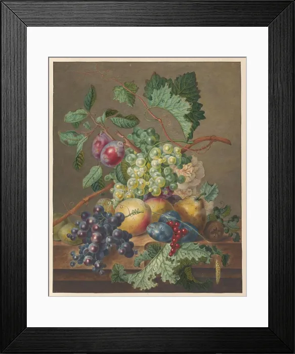 Framed Print : Still life with fruits, 1700-1800. Creator: Jan de Bruyn Framed Print : Still life with fruits, 1700-1800. Creator: Jan de Bruyn