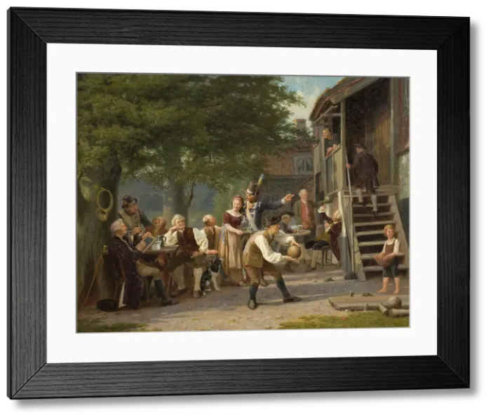 Framed Print : Skittles at Faggen's. Scene from Fredman's Epistle 55 by Bellman, 1868. Creator: Peter Eskilson Framed Print : Skittles at Faggen's. Scene from Fredman's Epistle 55 by Bellman, 1868. Creator: Peter Eskilson