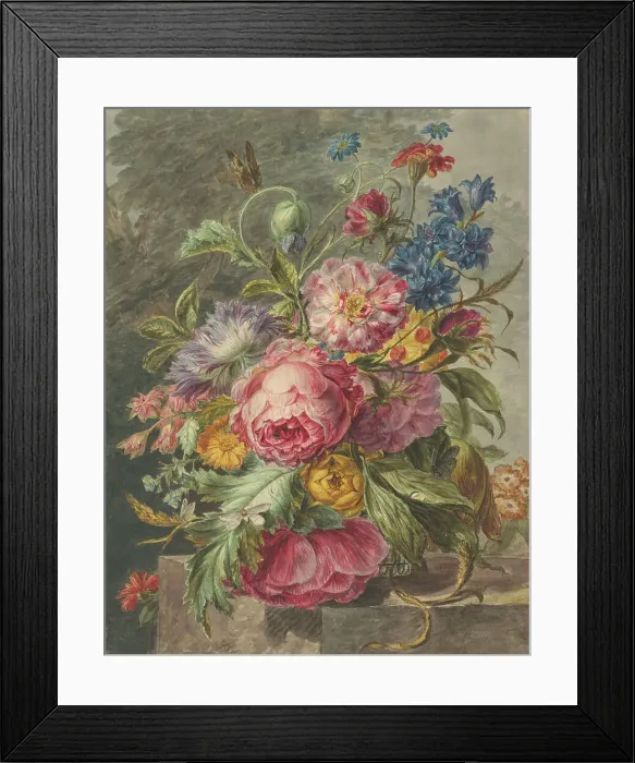 Framed Print : Still life with flowers, 1779-1808. Creator: Jan Evert Morel Framed Print : Still life with flowers, 1779-1808. Creator: Jan Evert Morel