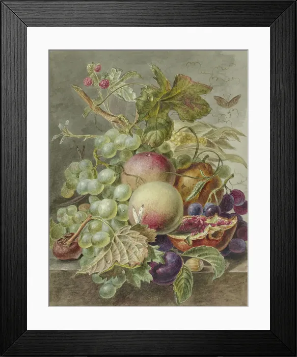 Framed Print : Still life with fruits, 1779-1808. Creator: Jan Evert Morel Framed Print : Still life with fruits, 1779-1808. Creator: Jan Evert Morel
