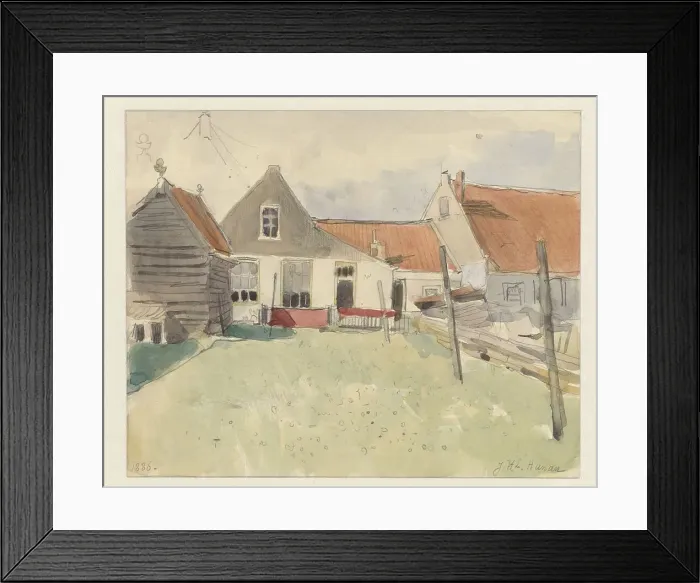 Framed Print : Houses in the Vinkenbuurt, Amsterdam, 1886. Creator: Jan Hanau Framed Print : Houses in the Vinkenbuurt, Amsterdam, 1886. Creator: Jan Hanau