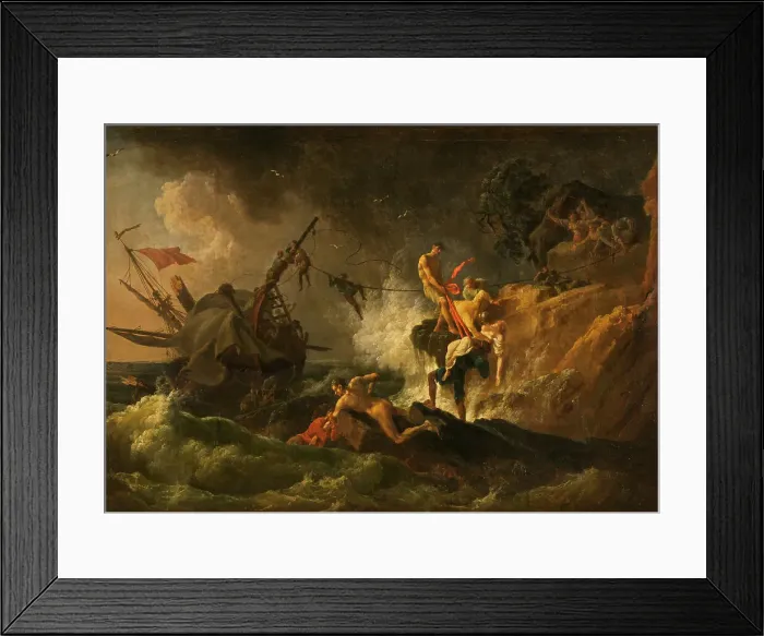 Framed Print : Shipwreck, mid-late 18th century. Creator: Pierre-Jacques Volaire Framed Print : Shipwreck, mid-late 18th century. Creator: Pierre-Jacques Volaire