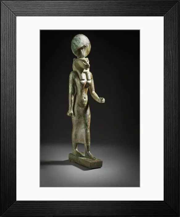 Framed Print : Figurine of the Goddess Wadjet, between c.664 and c.525 B.C.. Creator: Unknown Framed Print : Figurine of the Goddess Wadjet, between c.664 and c.525 B.C.. Creator: Unknown