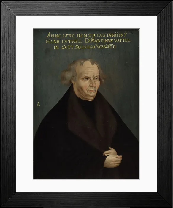 Framed Print : Portrait of Hans Luther, 18th century. Creator: Unknown Framed Print : Portrait of Hans Luther, 18th century. Creator: Unknown