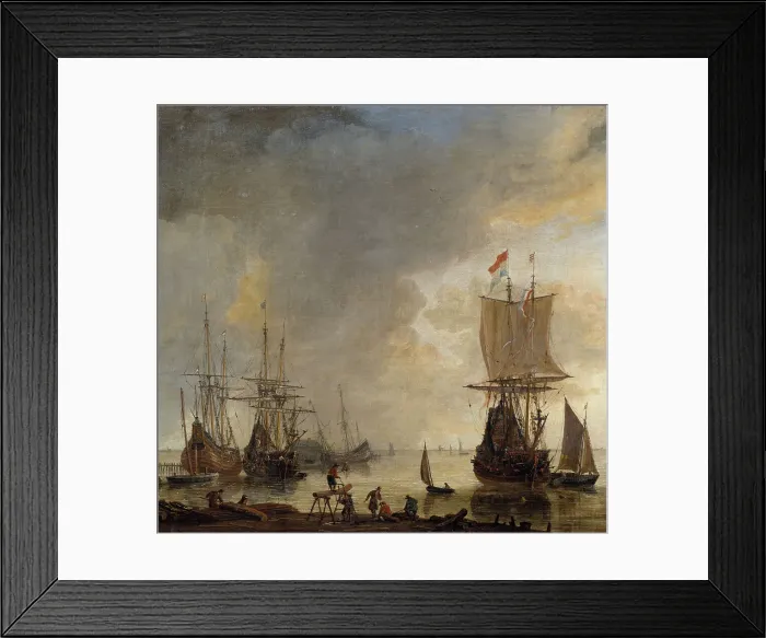Framed Print : The Ship-yard in Amsterdam, mid-17th century. Creator: Reinier Zeeman Framed Print : The Ship-yard in Amsterdam, mid-17th century. Creator: Reinier Zeeman