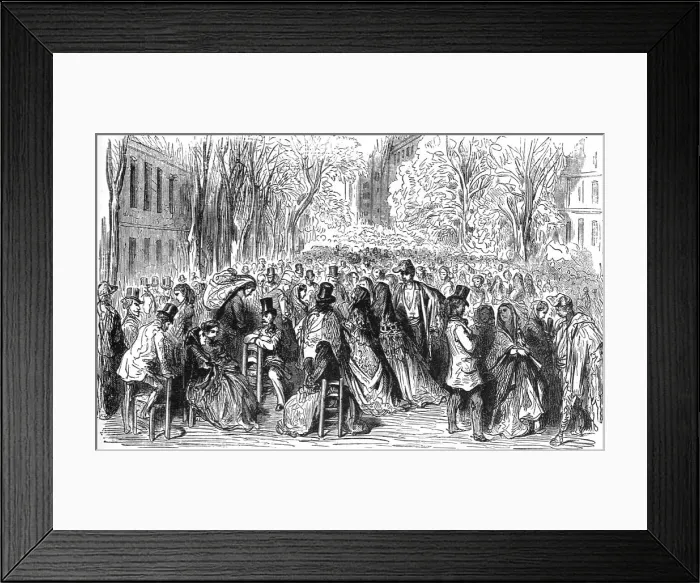 Framed Print : La Rambla, at Barcelona; Notes on Spain, 1875. Creator: Unknown Framed Print : La Rambla, at Barcelona; Notes on Spain, 1875. Creator: Unknown