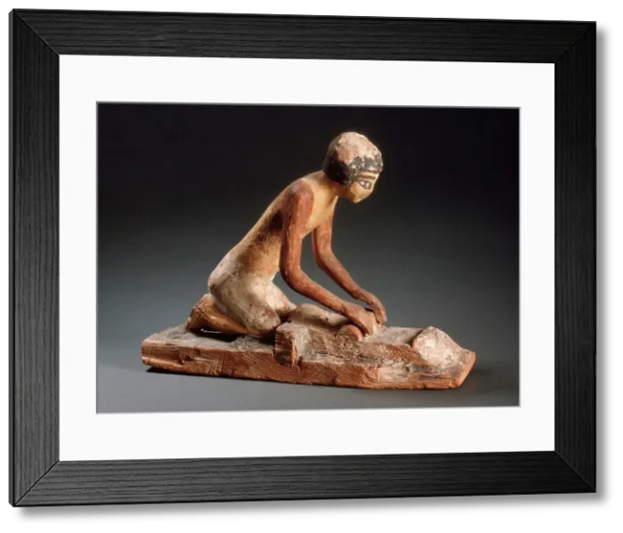 Framed Print : Model of a Woman Grinding Grain, 2134-1991 B.C.. Creator: Unknown Framed Print : Model of a Woman Grinding Grain, 2134-1991 B.C.. Creator: Unknown
