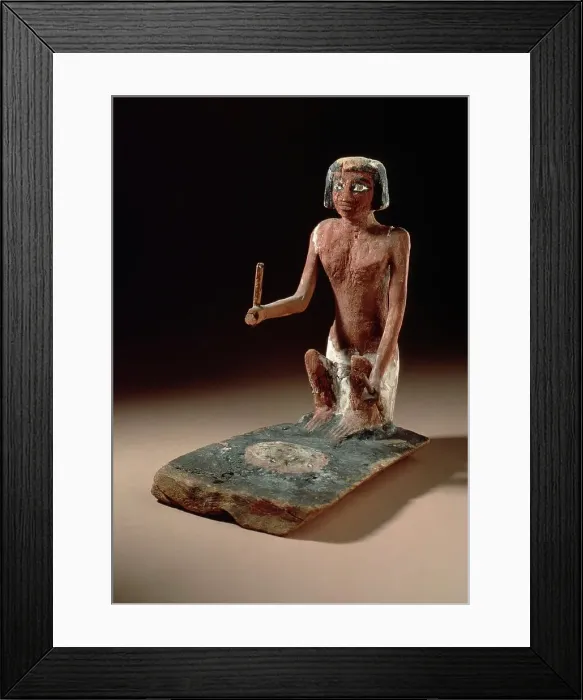 Framed Print : Model of a Woman Tending a Fire, 2134-1991 B.C.. Creator: Unknown Framed Print : Model of a Woman Tending a Fire, 2134-1991 B.C.. Creator: Unknown